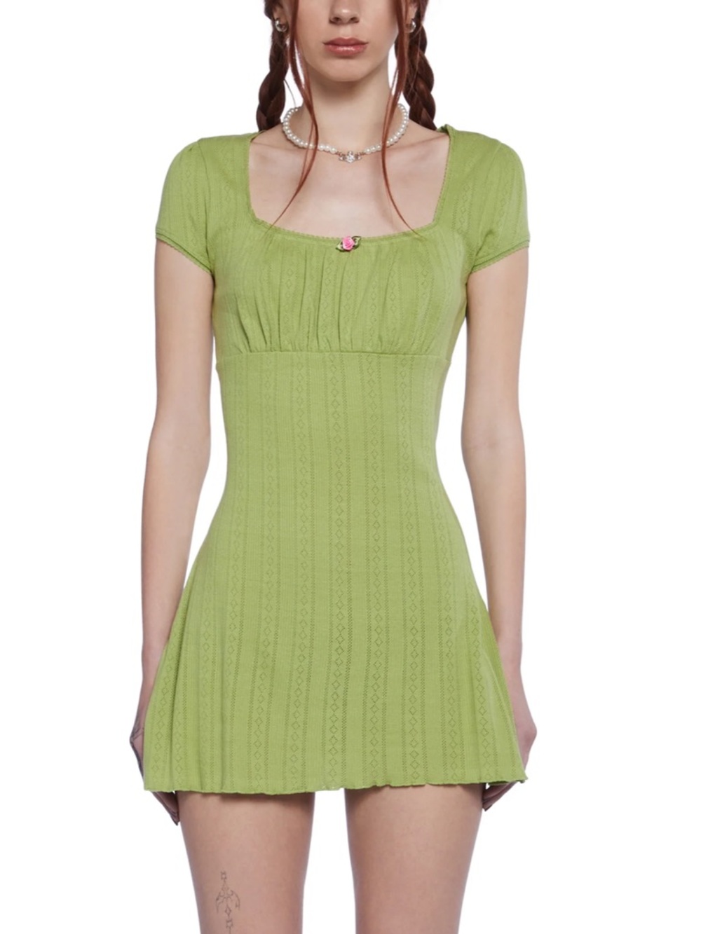 dELiA*s Green Textured dress